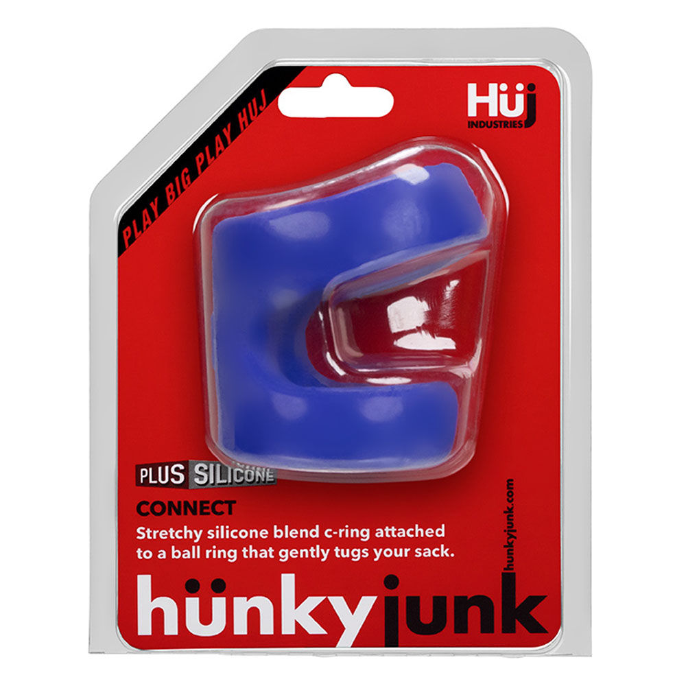 Hunkyjunk Stretchy Clutch Cock and Ball Sling by Oxballs Blue > Cock Ring > Sling Main image