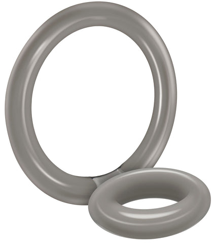 Zero Tolerance Bullseye Grey Cock and Ball Rings Stretch Fit COCK RINGS