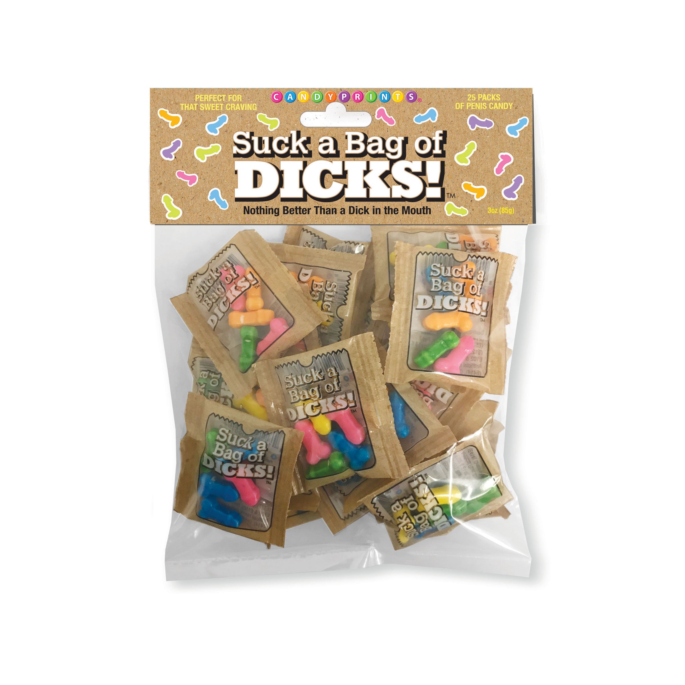 Suck a Bag of Dicks! 25 Individual Fun Size Packages > Novelties > Candy & Edible Items Main image