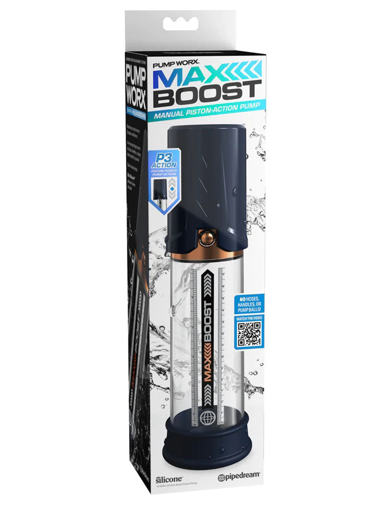 Pump Worx Max Boost Penis Pump in Blue Blue PUMPS Male Electric