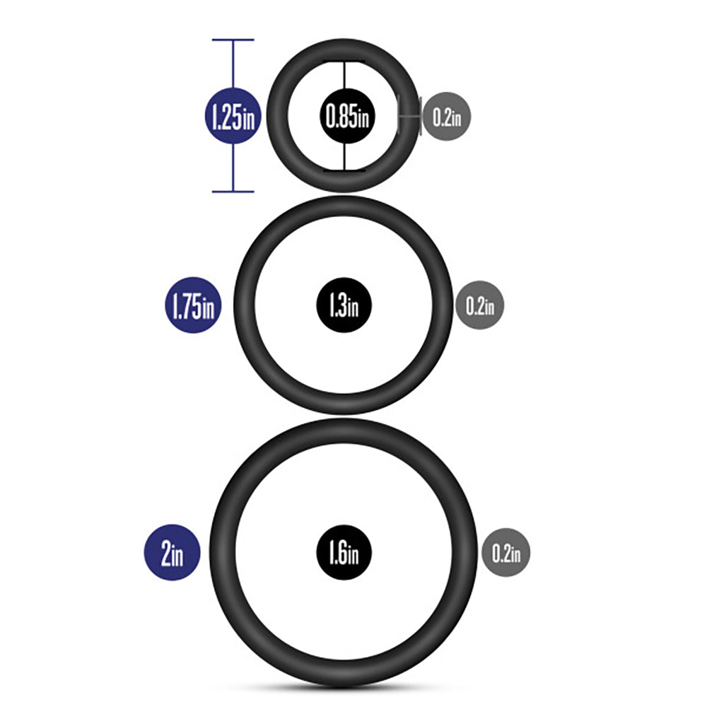 Performance VS4 Pure Premium (Black) – Silicone Cock Rings Set COCK RING Set