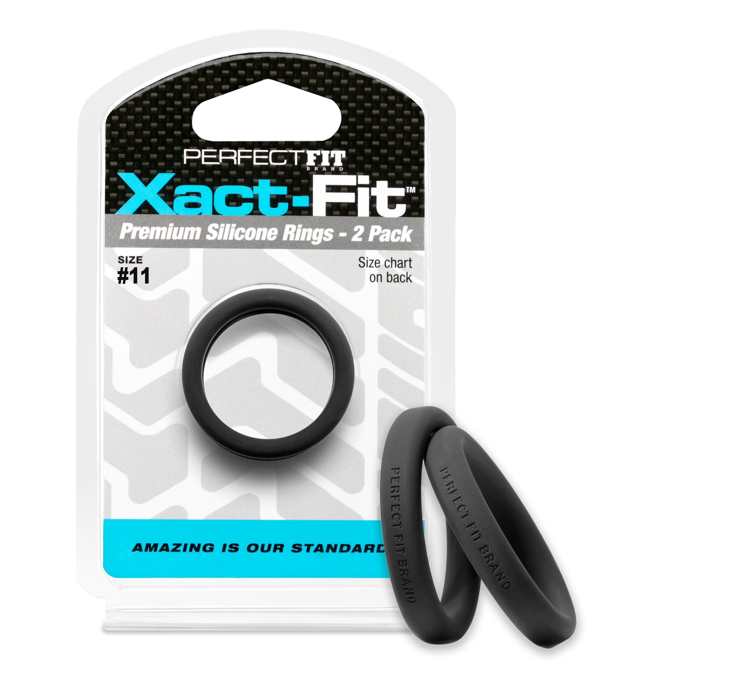 Xact Fit Number 11 Precision Ring Sizing Set 1.1 Inch 2 Pack > Cock Ring > Sets Main image