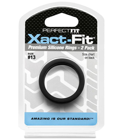 Xact Fit Size 13 Silicone Cock Rings 1.3 Inch 2 Pack COCK RINGS