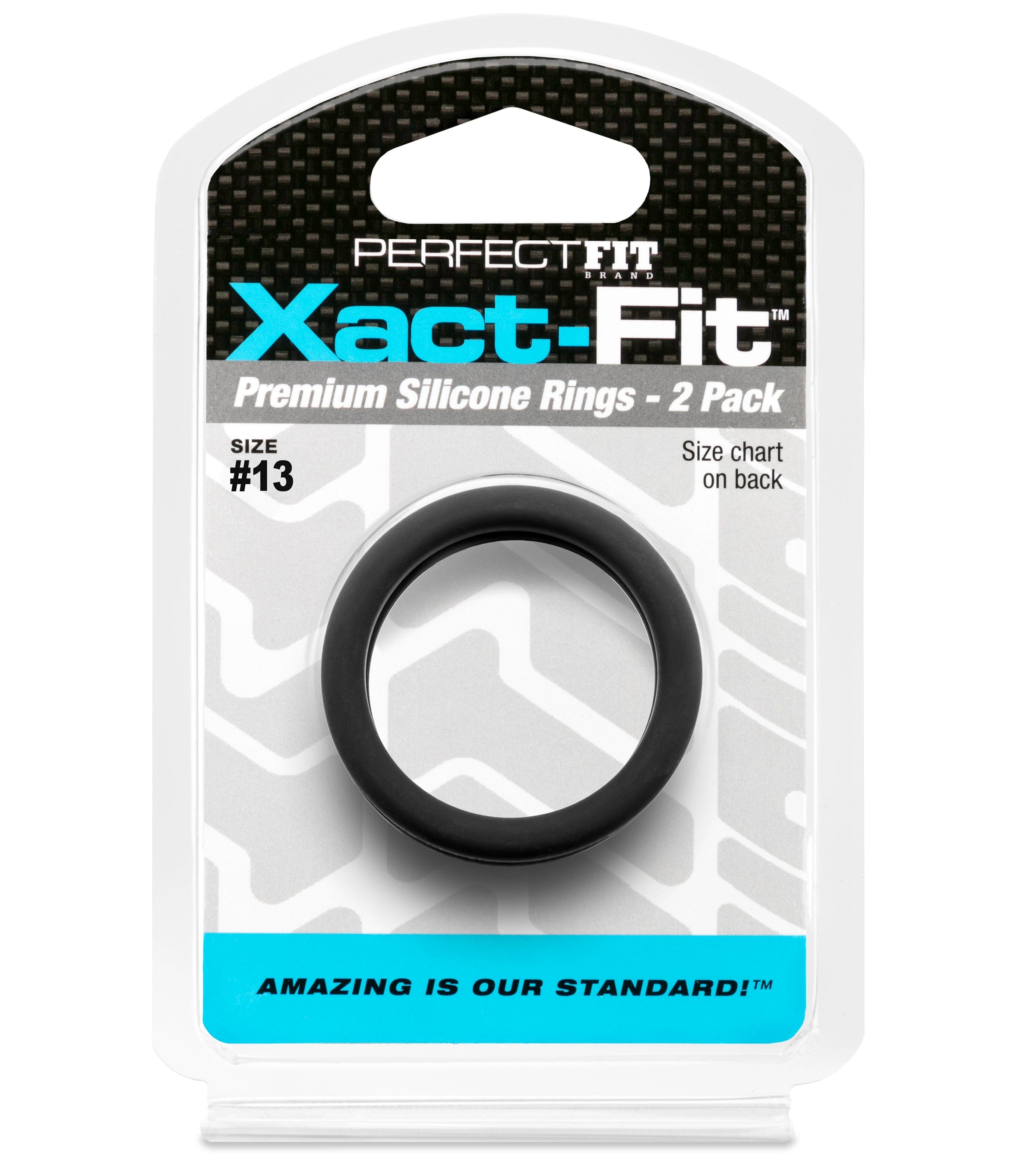 Xact Fit Size 13 Silicone Cock Rings 1.3 Inch 2 Pack Secondary image