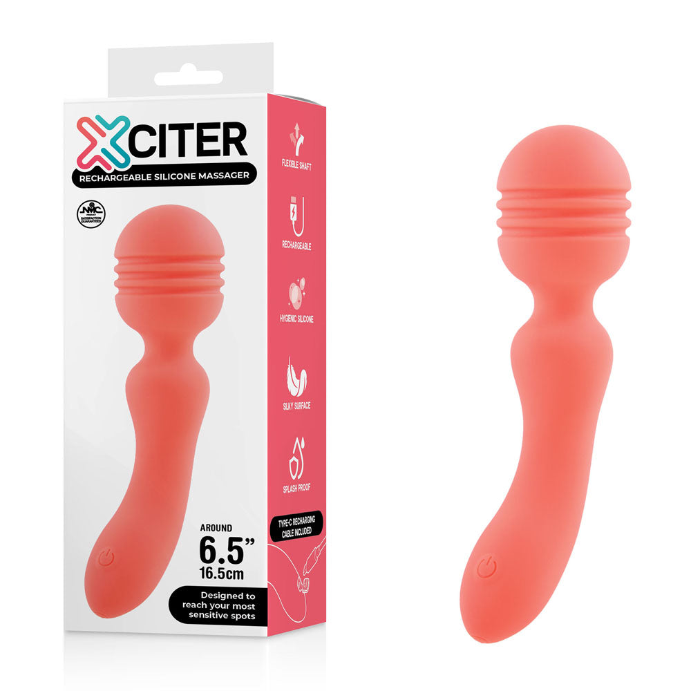 Exciter Rechargeable Silicone Massager – Rechargeable Silicone Massager - Pink Secondary image