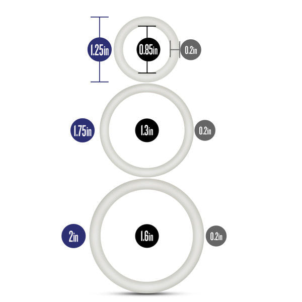 Performance Vs4 Pure Premium (White) – Silicone Cockring Set > Cock Ring > Sets