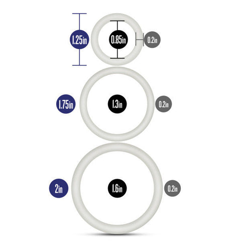 Performance Vs4 Pure Premium (White) – Silicone Cockring Set > Cock Ring > Sets