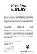 Playboy Pleasure Trust the Thrust 13.7 cm Butt Plug > Anal Range > Vibrating Butt Plugs