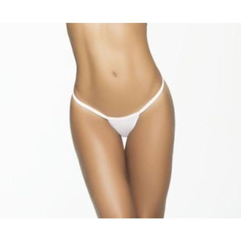 Y Back Thong White Panties