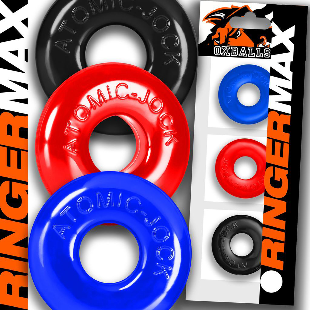 Ringer Max Three Piece Multi Colour Cockring Set Multi > Cock Ring > Sets