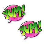 YUM Comic-Style Pasties – 2.5x2.5 Inches Retro Design Adhesive Pasties Set > Clothes > Pasties