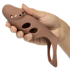 Performance Maxx Rechargeable Stud – Silicone Waterproof Vibrator with 10 Functions - Brown > Cock Ring > Vibrating