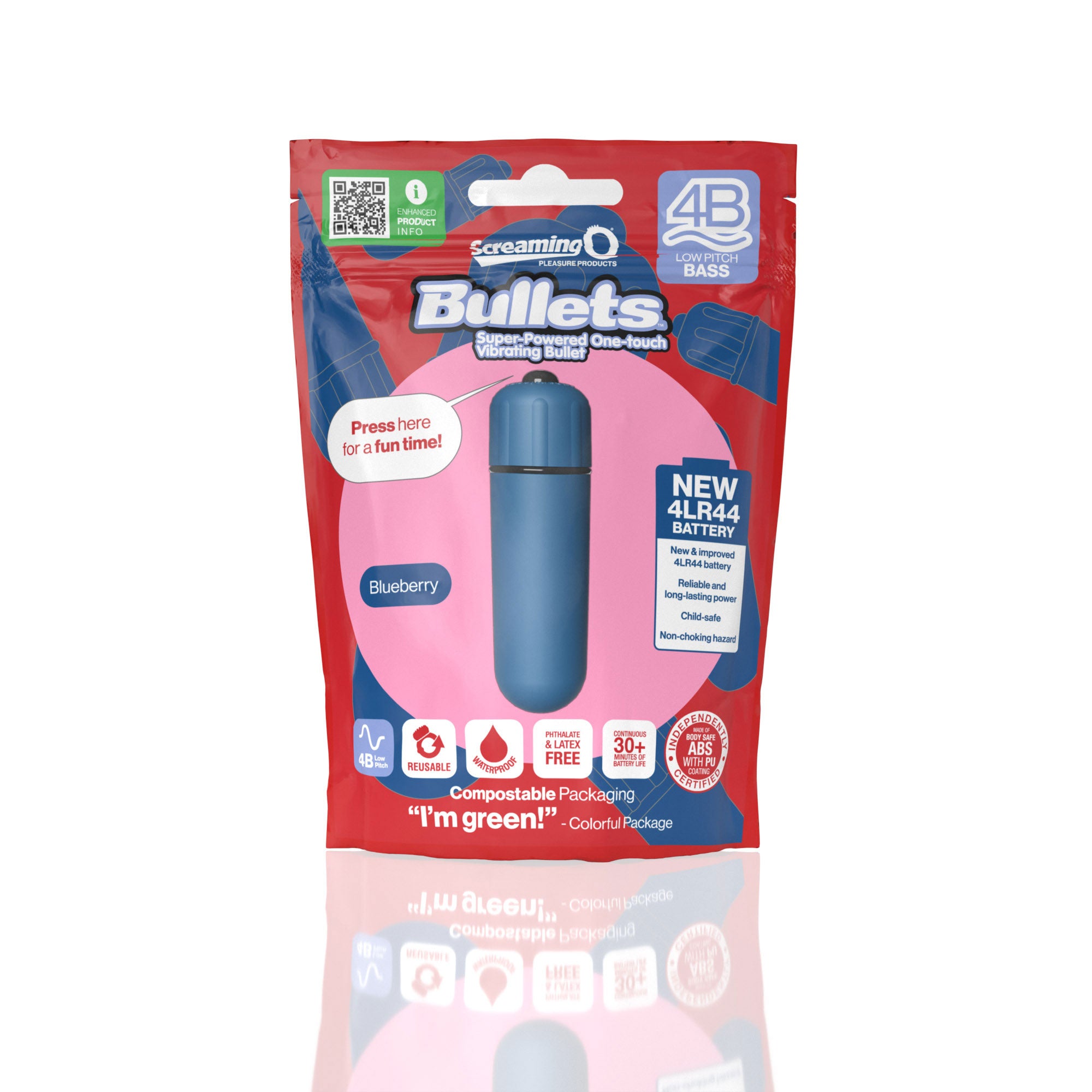 Bullets 4B Low Pitch Bass (Blueberry) > Vibrators > Mini Vibrators