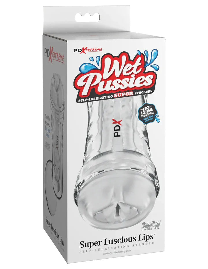 Pdx Extreme Wet Pussies Super Luscious Lips – Self-Lubricating Stroker Secondary image