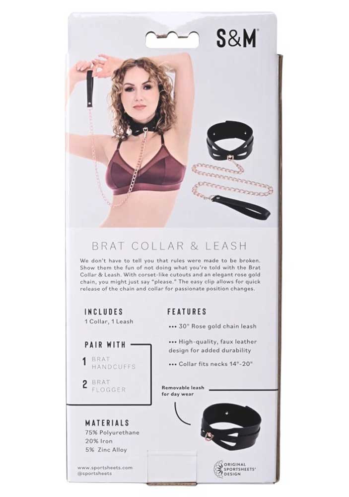 Sex and Mischief Brat Collar and Leash Black Restraint > Bondage Gear > Collars