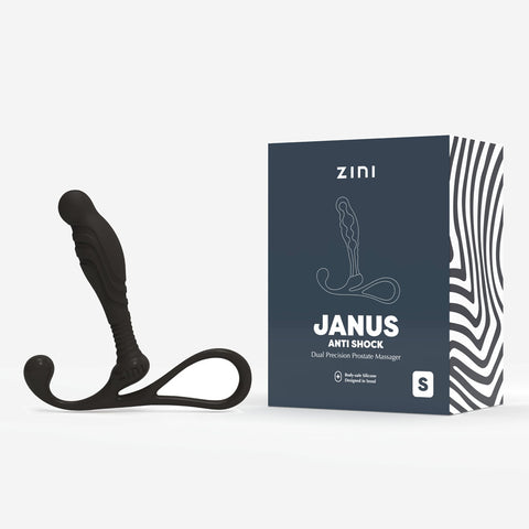 Zini Janus Anti Shock Small Prostate Massager for Ultimate Pleasure Black Prostate Tools