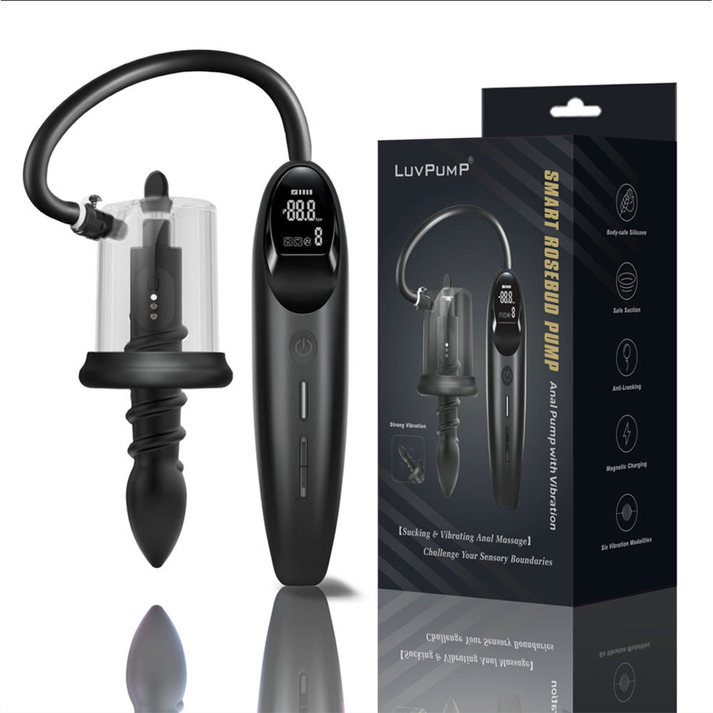 LuvPump RosCup Pro – USB Rechargeable Smart Vibrating Anal Pump Black > Anal Range > Anal Probes Main image