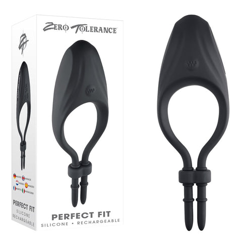 Zero Tolerance Perfect Fit USB Rechargeable Vibrating Penis Ring Black > Cock Ring > Vibrating
