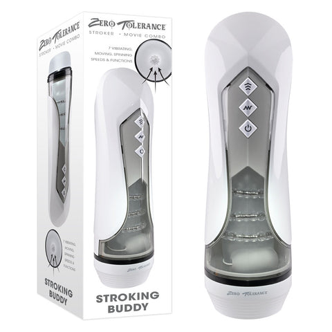 Zero Tolerance Stroking Buddy Male Masturbation Sleeve White Strokers - Manual