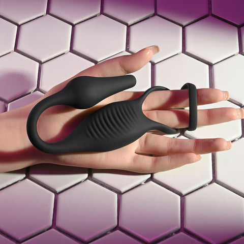 Zero Tolerance Plug and Tug Vibrating Plug and Penis Ring Combo Cock Rings Vibrating