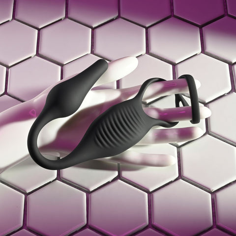 Zero Tolerance Plug and Tug Vibrating Plug and Penis Ring Combo Cock Rings Vibrating
