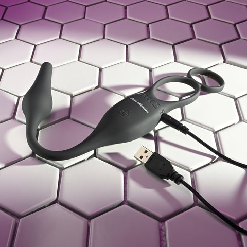 Zero Tolerance Plug and Tug Vibrating Plug and Penis Ring Combo Cock Rings Vibrating