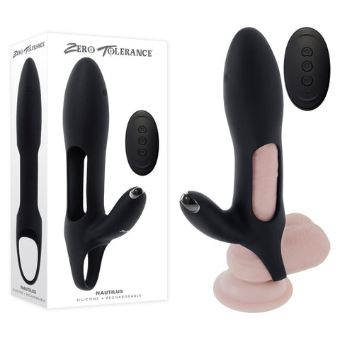 Zero Tolerance NAUTILUS 15.2cm USB Rechargeable Vibrating Sleeve Black SLEEVES