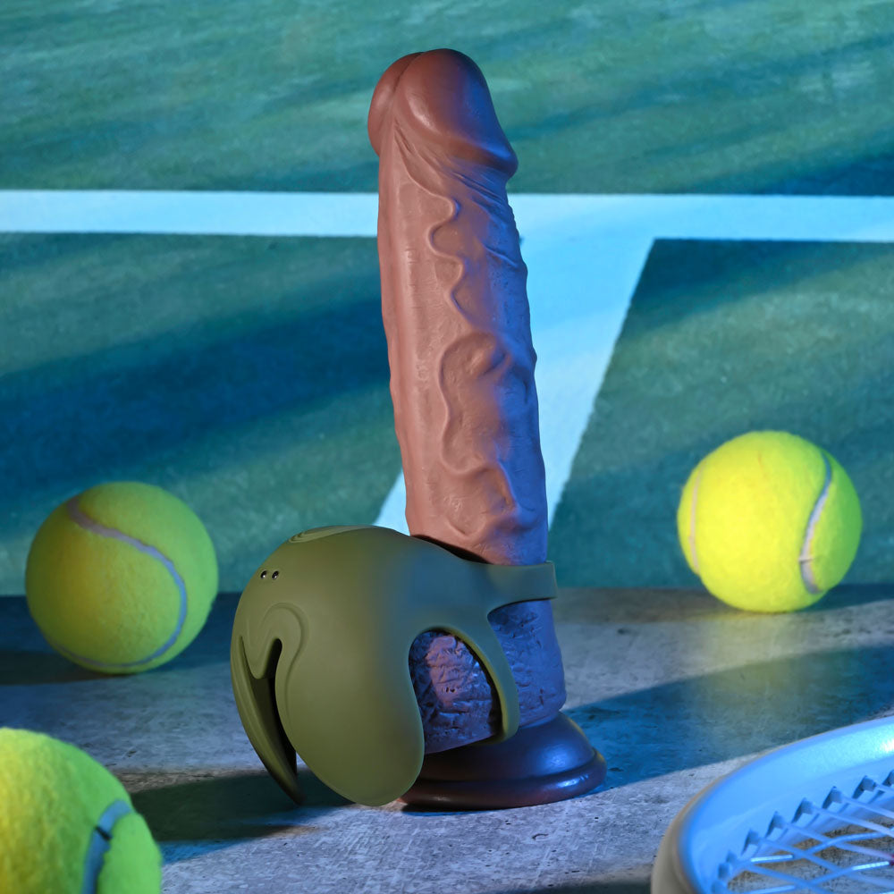 Zero Tolerance NUTTY BUDDY Olive Vibrating Cock & Balls Ring > Cock Ring > Vibrating