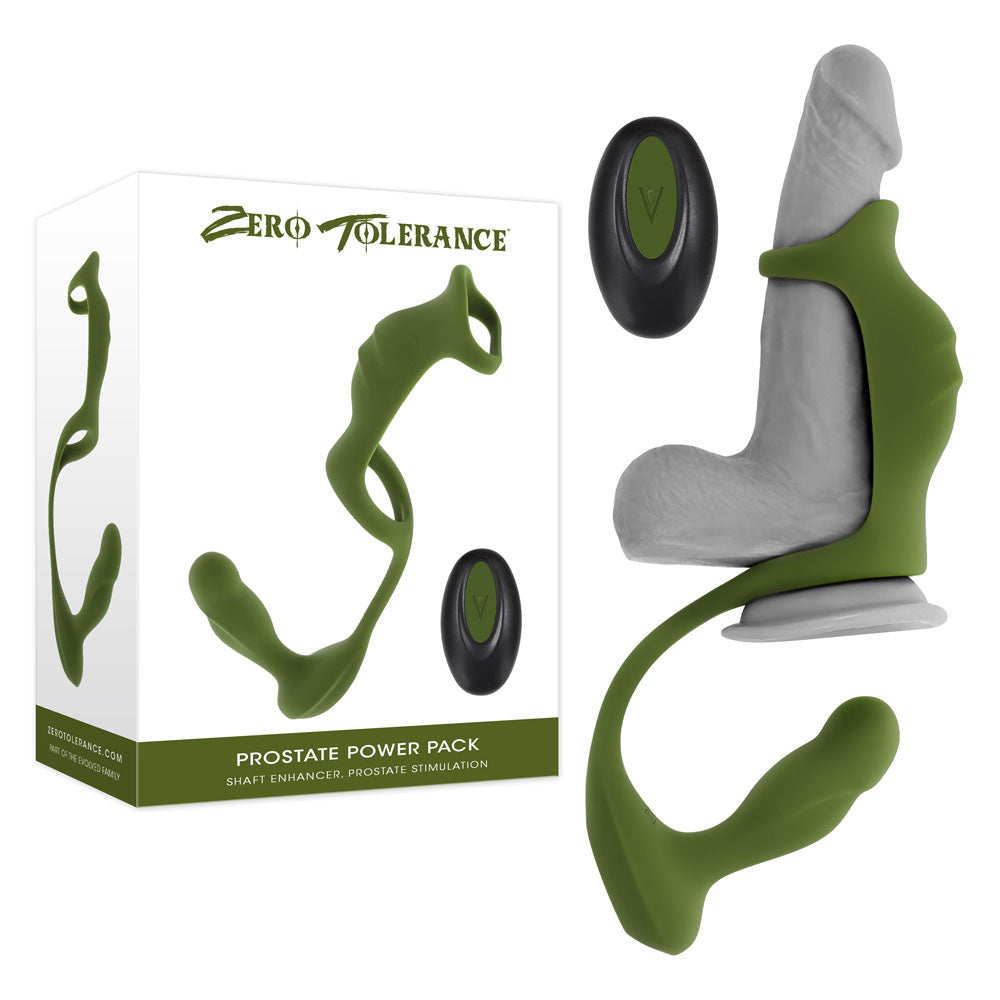 Zero Tolerance Prostate Power Pack – USB Rechargeable Vibrating Prostate Massager Harness Green > Sex Toys > Couples Toys Main image
