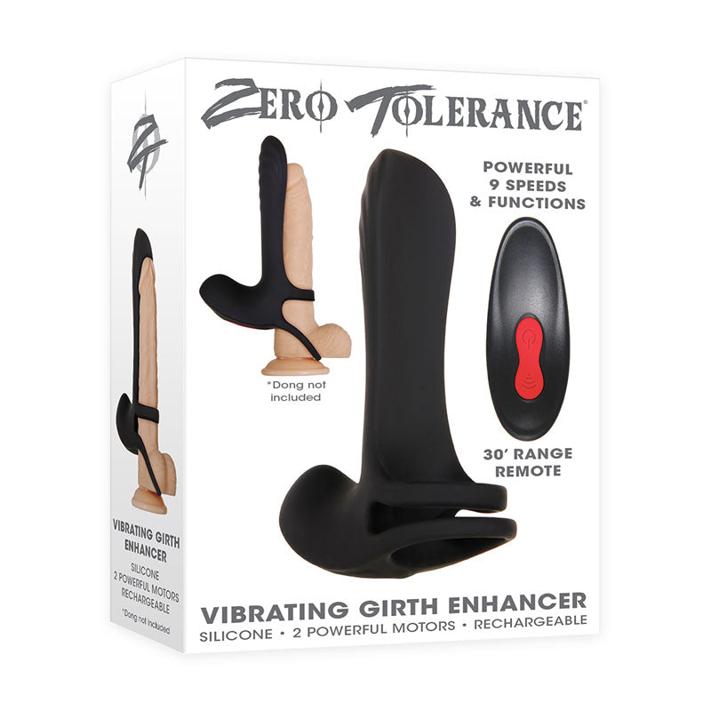Zero Tolerance Vibrating Girth Enhancer Sleeve with Remote Black > Sex Toys For Men > Penis Sleeves
