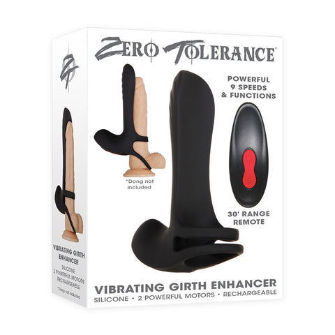 Zero Tolerance Vibrating Girth Enhancer Sleeve with Remote Black > Sex Toys For Men > Penis Sleeves