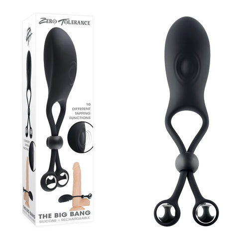 Zero Tolerance THE BIG BANG USB Rechargeable Cock Ring 4cm Black Cock Rings Vibrating