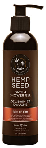 Hemp Seed Bath and Shower Gel with Coconut Water Citrus and Vanilla Scent 237ml Bottle > Essentials > Massage Oil
