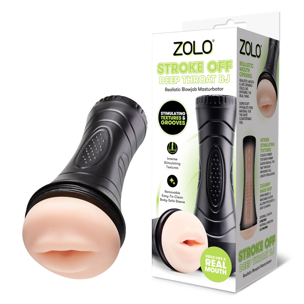 Zolo Deepthroat BJ – Textured Sleeve Male Masturbator > Sex Toys For Men > Masturbators > Manual