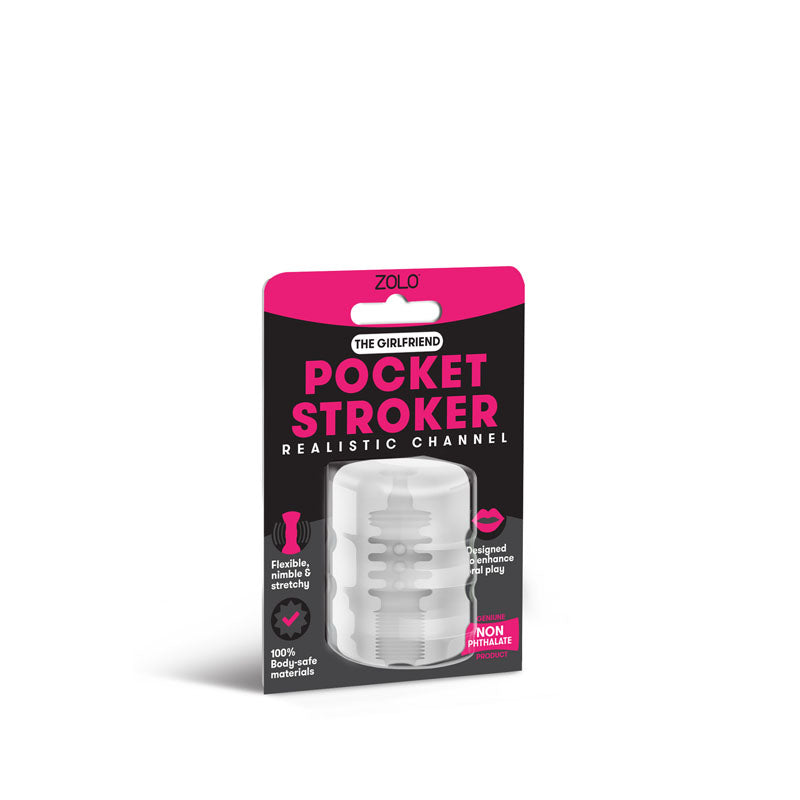 Zolo Girlfriend Pocket Stroker – Mini Flexible Stroker Clear > Sex Toys For Men > Masturbators Cup Main image