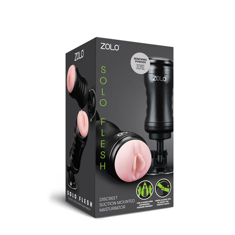 Zolo Solo Vagina Stroker with Suction Base for Hands-Free Pleasure Strokers - Manual