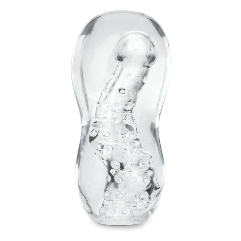 Zolo Gripz Wavy Clear – Squeezable Stroker > Sex Toys For Men > Masturbators Manual