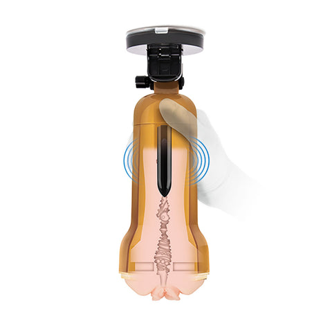 Zolo Vibrating Personal Trainer Hands-Free Stroker with 10 Functions Strokers - Auto