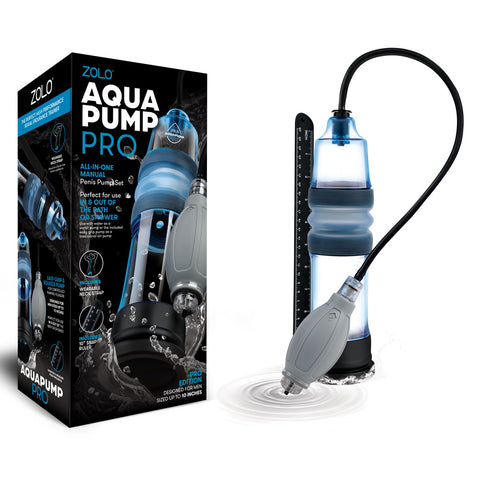 Zolo Aquapump Pro Water Penis Pump for Enhanced Intimacy and Performance Blue Pumps - Performance
