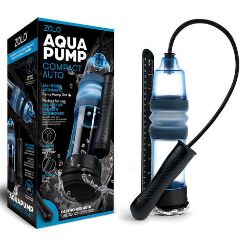Zolo Aquapump Compact Auto Water Penis Pump Blue Pumps - Performance