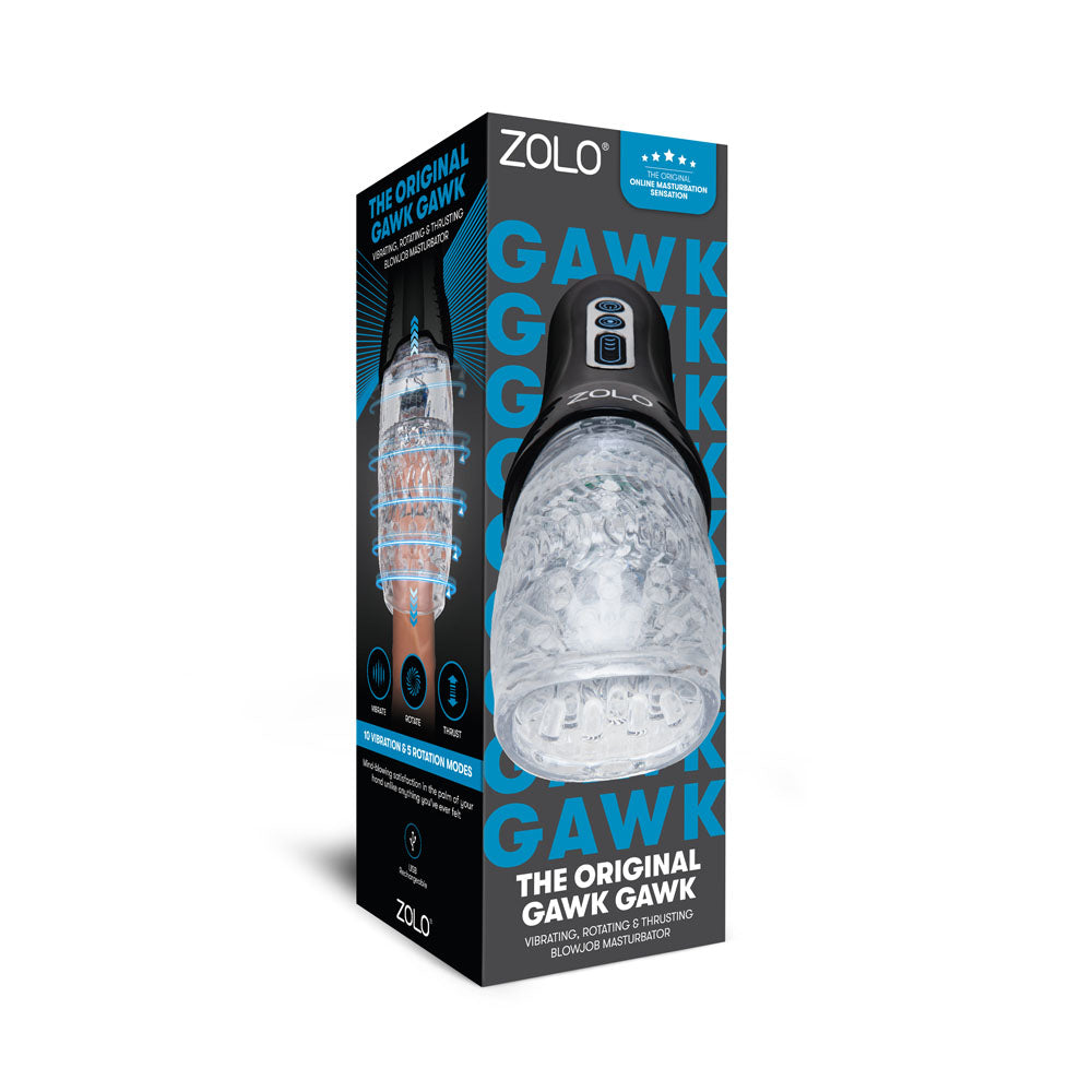 Zolo The Original Gawk Gawk – USB Rechargeable Vibrating Rotating Thrusting Masturbator > Sex Toys For Men > Masturbators Premium