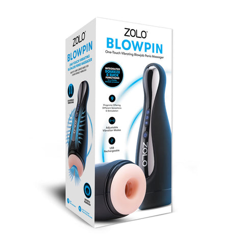 Zolo Blowpin USB Rechargeable Auto Sucking Vibrating Masturbator Strokers - Auto