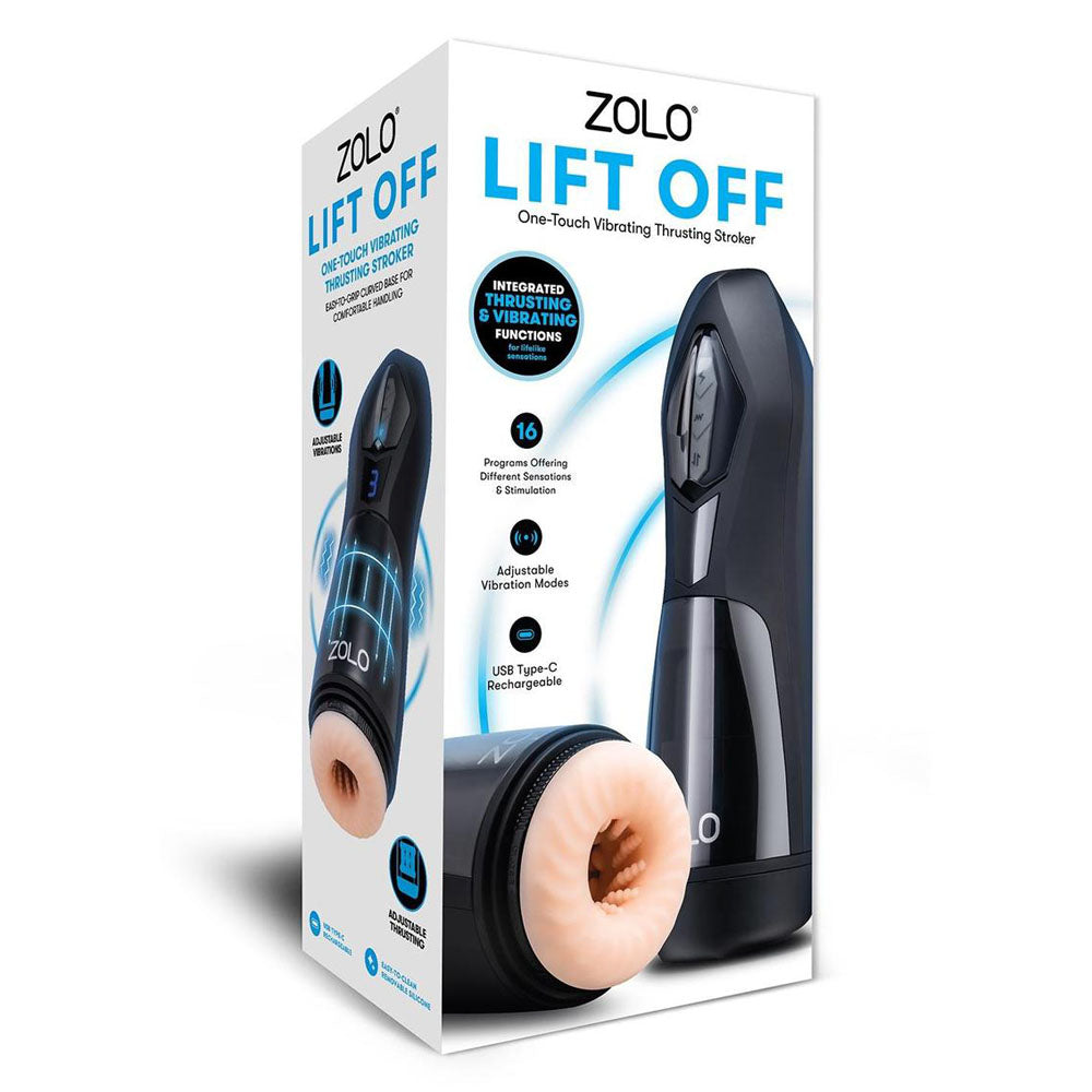 Zolo Lift Off – USB Rechargeable Vibrating and Thrusting Auto Stroker Flesh > Sex Toys For Men > Masturbators Premium Main image