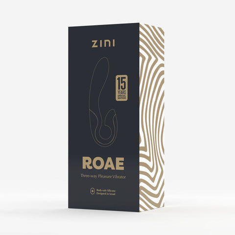 Zini Roae Special Edition - Three-Way Precision Rabbit Vibrator - Gold VIBRATORS-RABBIT