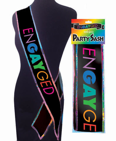 Engaged Sash for Bachelorette Party - Novelty Celebration Accessory > Novelties > Party Supplies