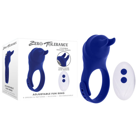 Zero Tolerance ADJUSTABLE FUN RING Cock Rings Vibrating