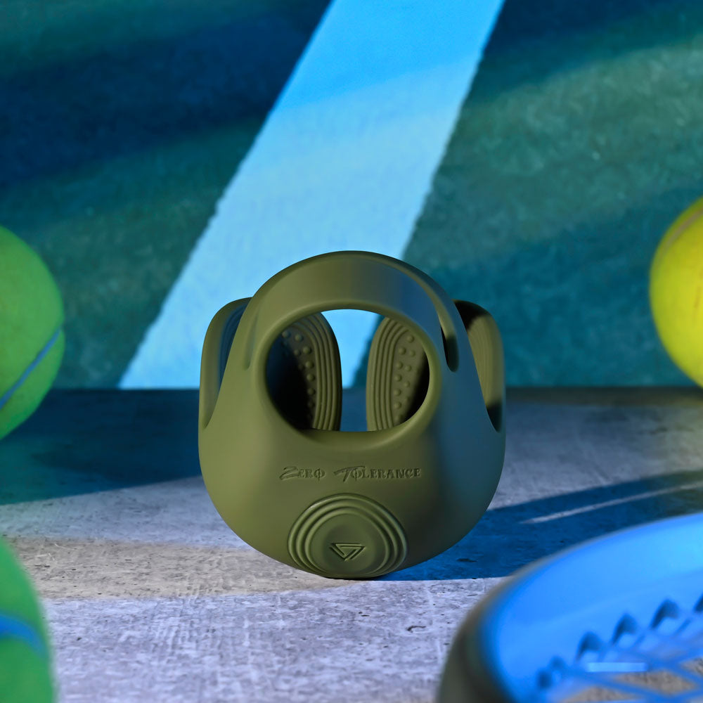 Zero Tolerance NUTTY BUDDY Olive Vibrating Cock & Balls Ring > Cock Ring > Vibrating
