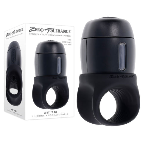 Zero Tolerance WET IT BE Stroker 4.5 cm USB Rechargeable Vibrator Cock Rings Vibrating
