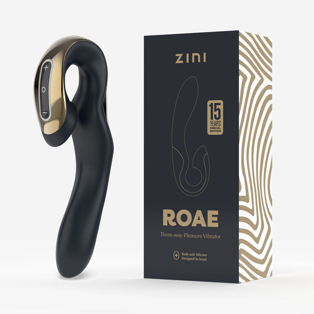 Zini Roae Special Edition Three Way Precision Rabbit Vibrator Gold > Vibrators > Ladies > Rabbit Main image