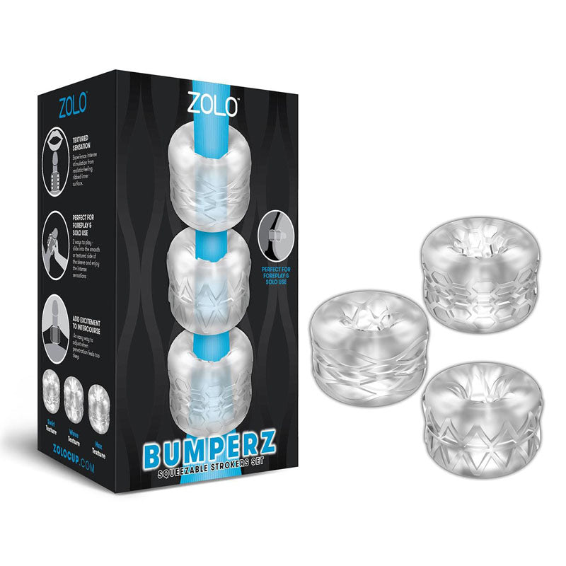 Zolo Bumperz 3 Piece Set – Textured Strokers Secondary image